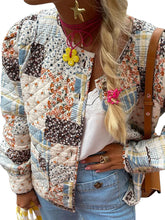Leichte, lässige Langarmjacke mit Blumenmuster